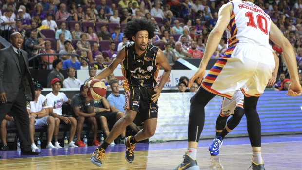 Lost cause: Josh Childress takes the game to the Adelaide 36s at the Kingdome.