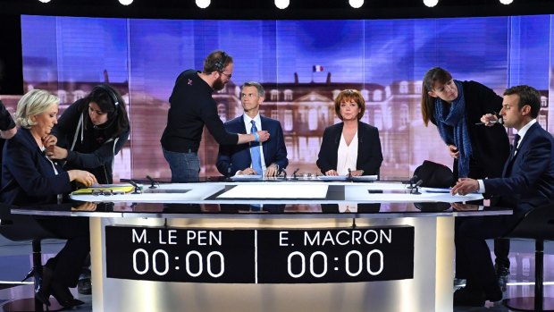 FMarine Le Pen and Emmanuel Macron prepare for their French election debate.