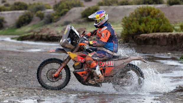 Australia's Toby Price is now fourth overall in the motorbike section of the Dakar Rally.