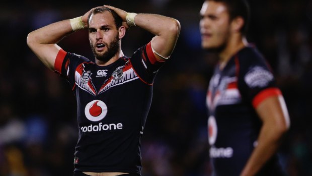 Close, but no cigar: Simon Mannering looks on.