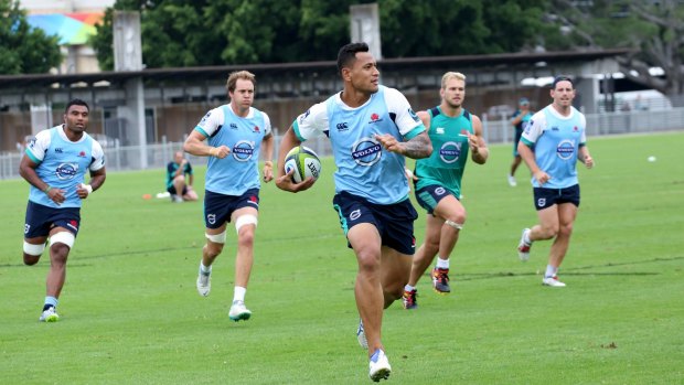 Battle for ground: The Waratahs train at Bus Loop Oval in Moore Park.