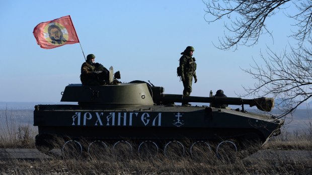 Pro-Russian separatists roll across Ukraine.