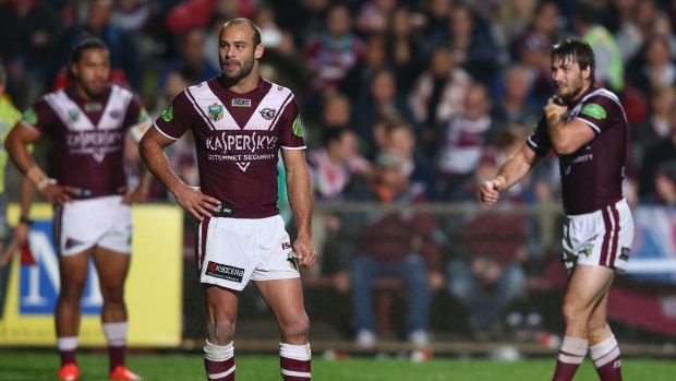 Monday night misery : the Sea Eagles are not happy with 2016 draw.