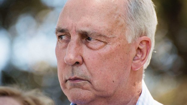 Former prime minister Paul Keating at Goat Island in Sydney Harbour.