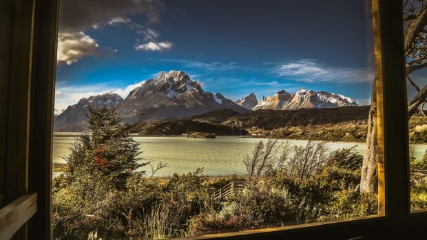 The view from the four-star Hotel Lago Grey.