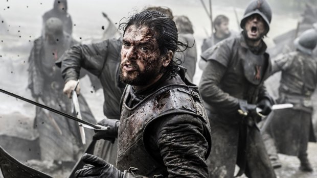 Jon Snow (Kit Harington) in the thick of battle.
