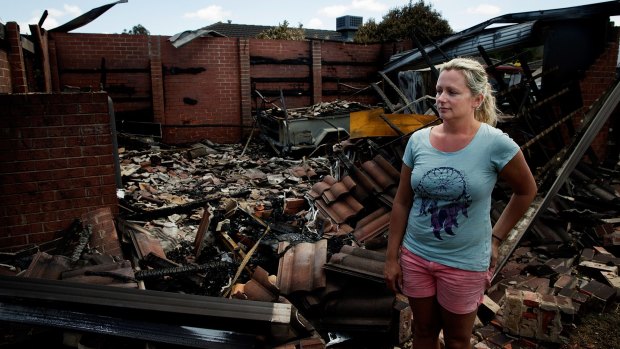 Counting the cost: Jane Derijcke (pictured) and partner Shane Smart were one of the worst affected by the fire in Hastings on Saturday.