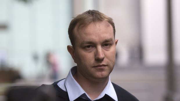 Tom Hayes leaving Southwark Crown Court following the first day of his trial in London on Tuesday.