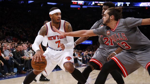Off the table: New York Knicks star Carmelo Anthony.