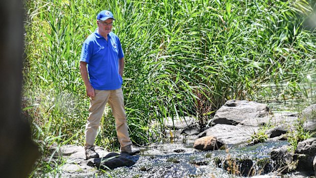 Riverkeeper John Forrester at the Werribee River.