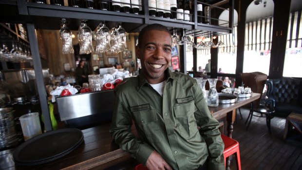 All-comers welcome: Nilson Dos Santos at Coco Cubana, where he has found full-time work.
