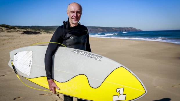 Mike Prouten, at Gunnamatta beach on Monday, said sharks were part of the deal for surfers.  
