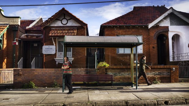 Anthony Albanese wearing his beloved South Sydney Rabbitohs rugby league jersey in Marrickville, part of his inner-west Sydney electorate of Grayndler.