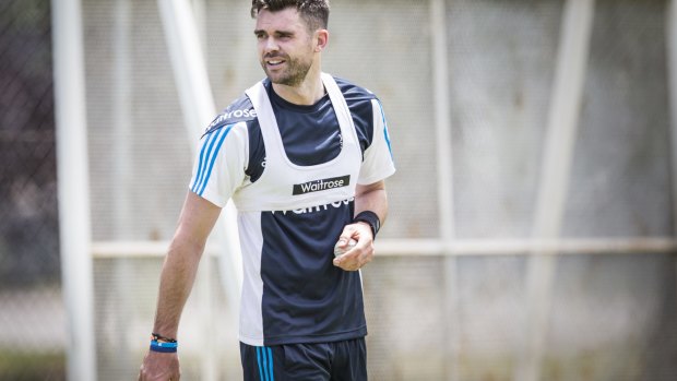 Raring to go: England fast bowler Jimmy Anderson has a big challenge at Wanderers.