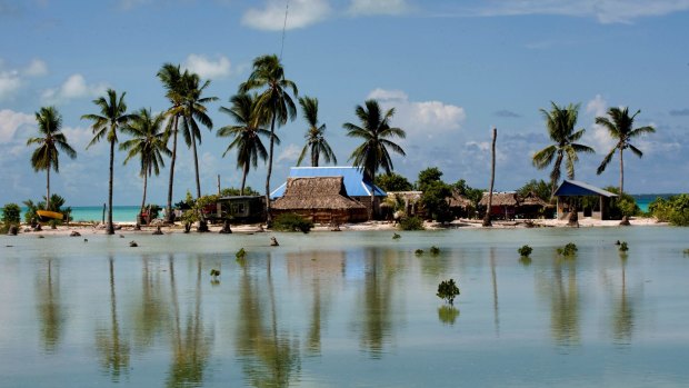 Rising sea levels are a significant threat to low-lying countries such as Kiribati.