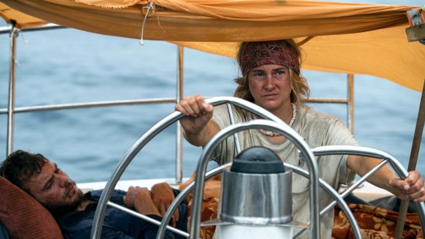 Shailene Woodley, right, and Sam Claflin weather life-threatening crises in Adrift.