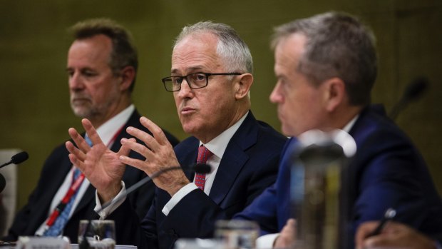Prime Minister Malcolm Turnbull speaks at a meeting of the Indigenous Referendum Council in Sydney. 