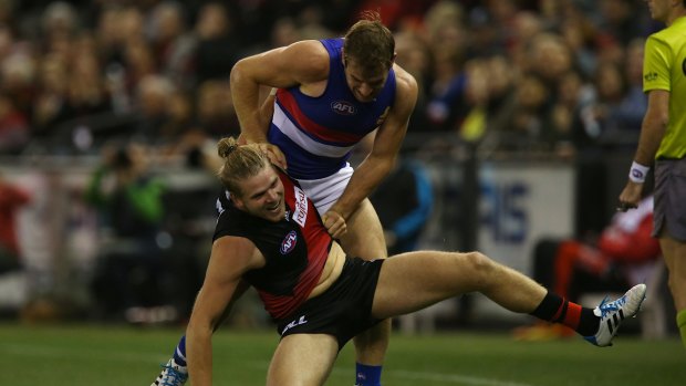 No longer Don: Stewart Crameri tangles with Michael Hurley.