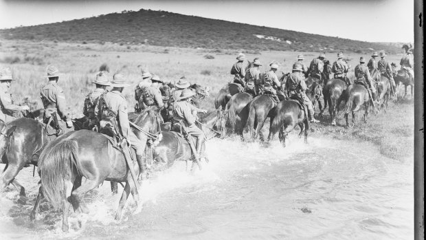 Australian Light Horse troops in training in New South Wales in 1916.