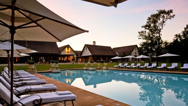 The pool at the Royal Livingstone Hotel.