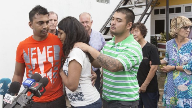 April 2015: relatives of Andrew Chan and Myuran Sukumaran hold a press conference at the Grand Liana Hotel in Cilacap, pleading for the Indonesian government to stop the executions.