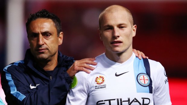 End of the road? Aaron Mooy after the game on Friday night.