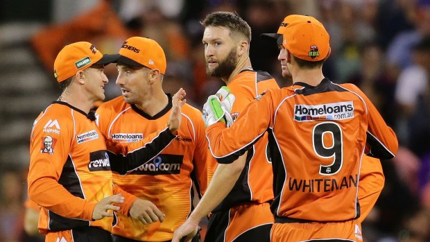 Scorching form: Andrew Tye has become one of the best  bowlers in the Big Bash.