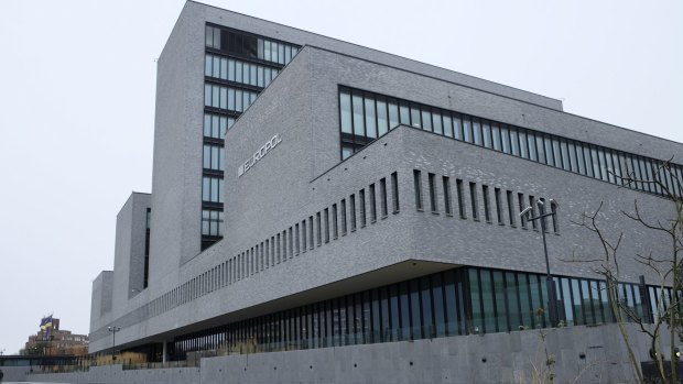 Europol's headquarters in The Hague, where a new unit dedicated to tackling migrant smuggling has been launched.
