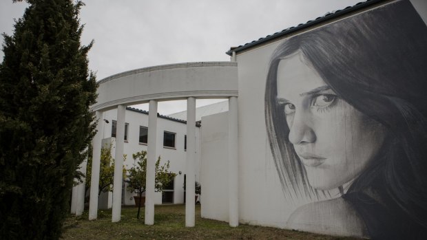 Rone's Urban Art Prize-winning mural at The Embassy of Spain in Canberra.
