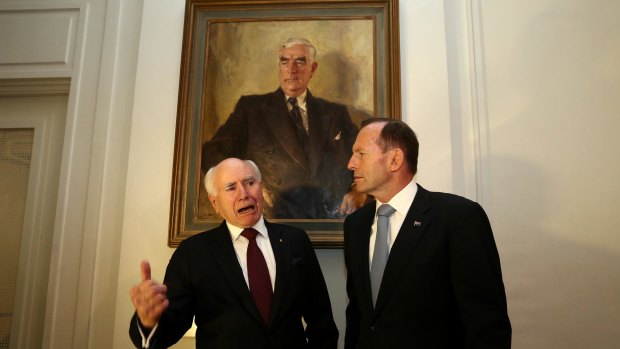 Former prime ministers John Howard with Tony Abbott have joined the '"no" campaign.