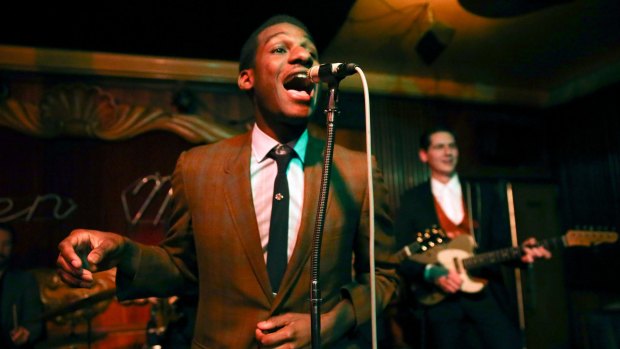 Leon Bridges performs at the Green Mill Jazz Club in Chicago. 