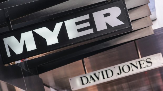 Myer continues to lag behind rival David Jones.