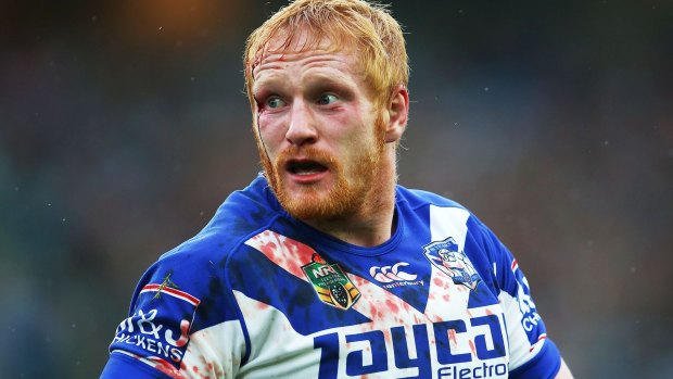 Tough call: Bulldogs captain James Graham says Des Hasler has to fit three halves into two positions. 