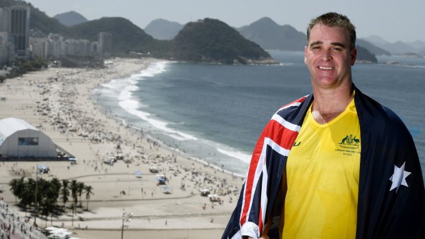 High honour: Wheelchair basketballer captain Brad Ness in Rio.