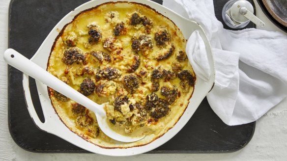 Creamy dreamy broccoli gratin.