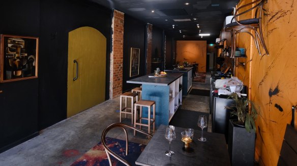 March bar features a painted door in a nod to its sister restaurant Ides next door.