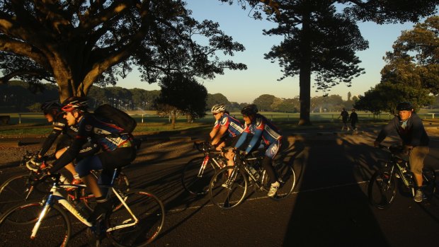 The cycleways at Centennial Park are a popular choice.