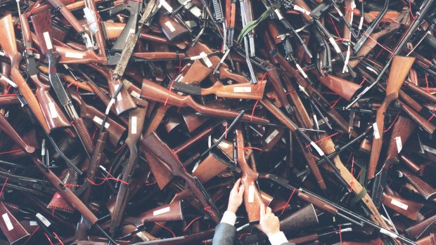 About 700,000 guns were handed in to Australia's buyback nearly 20 years ago.