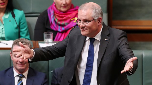 Treasurer Scott Morrison during question time.