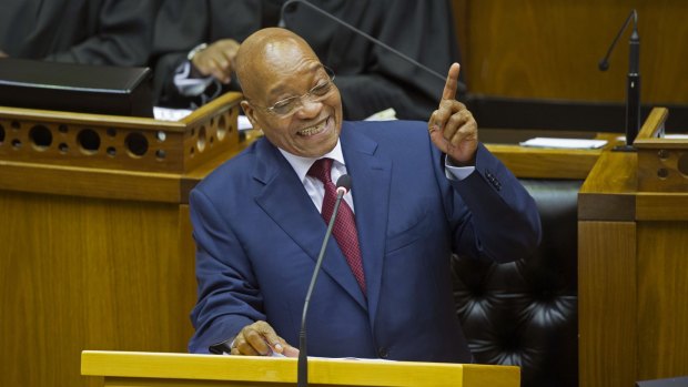 Denies wrongdoing: South African President Jacob Zuma.
