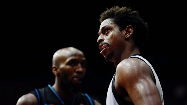 United's Casper Ware looks on during the match against the New Zealand Breakers on Friday night. 