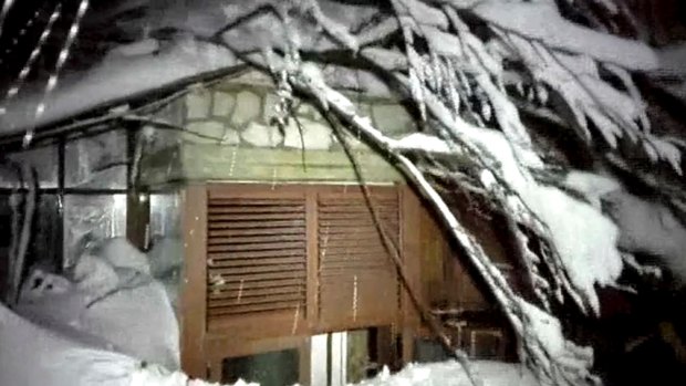 Rescuers found the hotel buried in deep snow when they arrived early on Thursday morning.