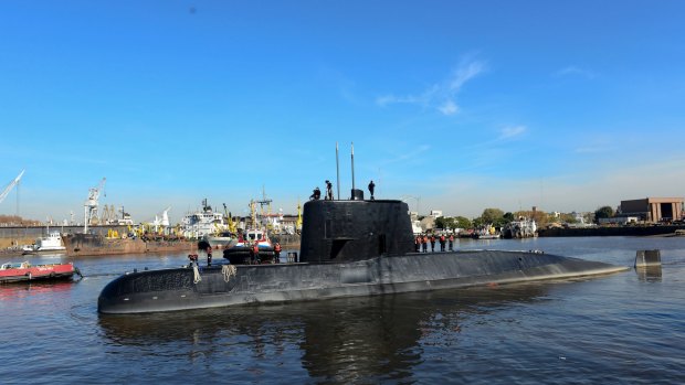 The ARA San Juan, a German-built diesel-electric vessel, docked in Buenos Aires, Argentina in 2014.