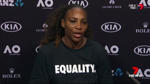 Serena Williams at her post-match press conference.