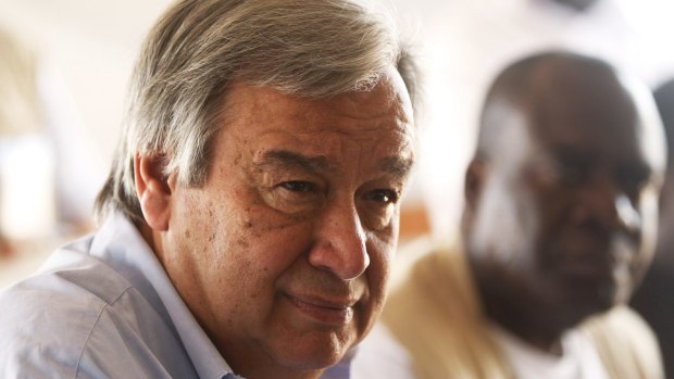 Former UN high commissioner for refugees Antonio Guterres is in the lead.