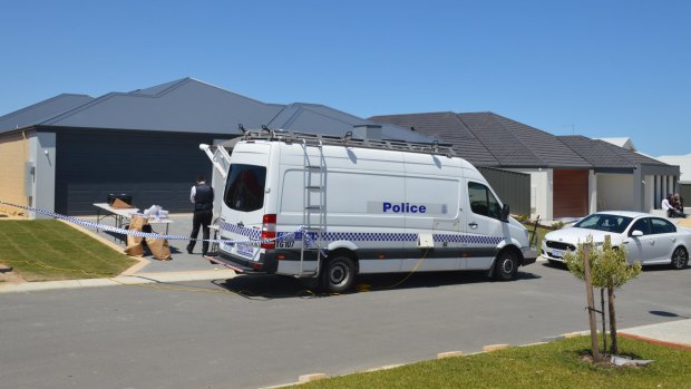 Police at the house in Flight Vista, Yanchep.