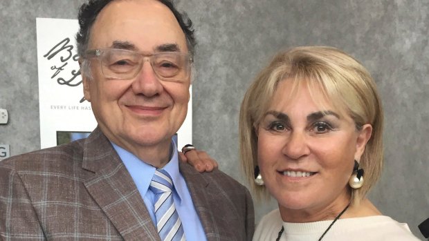 Barry and Honey Sherman pose for a photo in Toronto, Canada, in October.