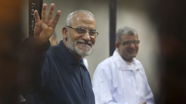 Defendant: Mohamed Badie was one of four Muslim Brotherhood leaders referred to a military court. 