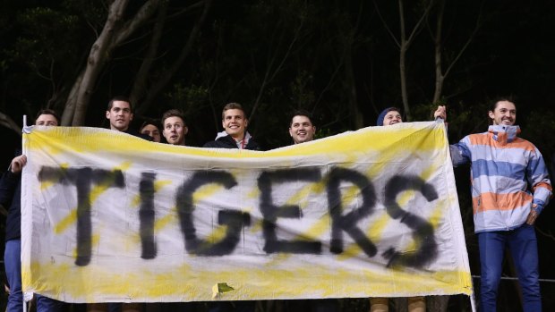 Happy to be there: Balmain Tigers enjoyed their big night in the FFA Cup.