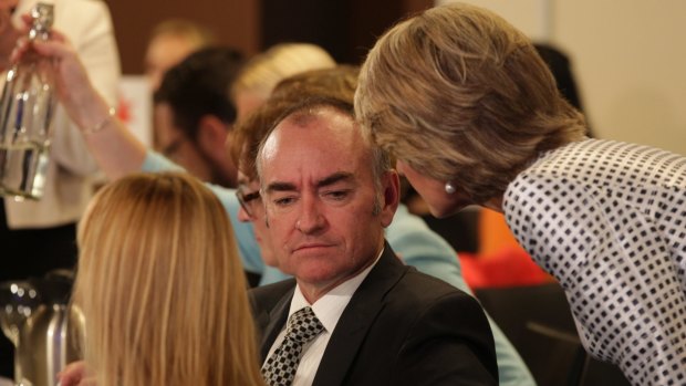 Liberal MP Julie Bishop pictured with her chief of staff Murray Hansen.